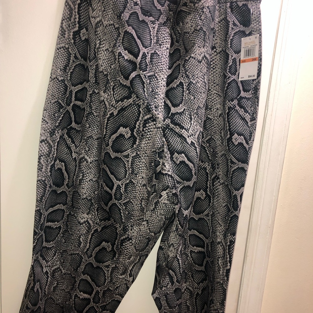 Michael Kors Snake Print Jeans - Black and Gray
